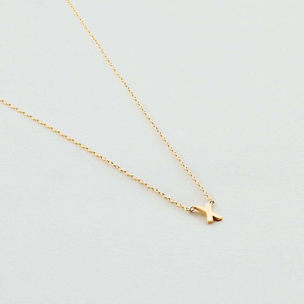 Choker necklace ABC - Golden - Choker necklace  | Agatha
