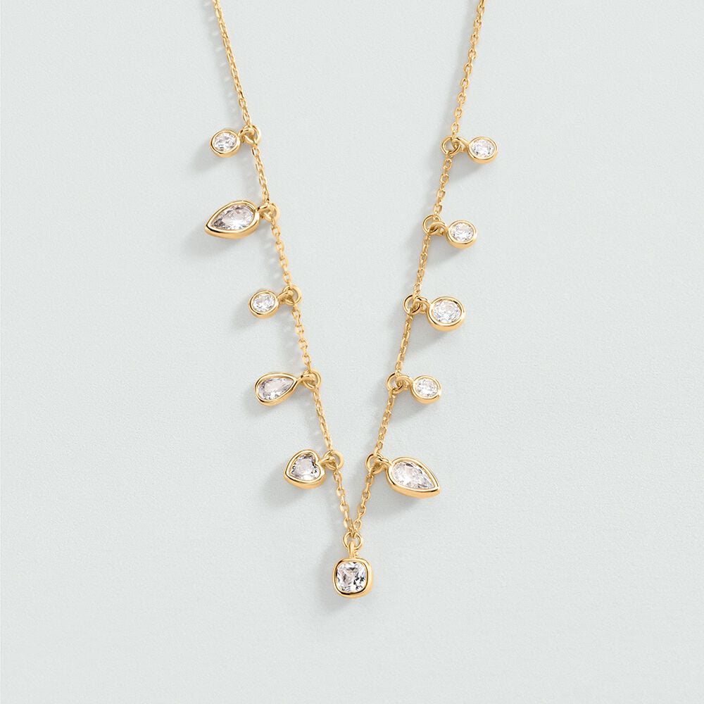 Choker necklace CANDY - Crystal / Golden - Choker necklace  | Agatha