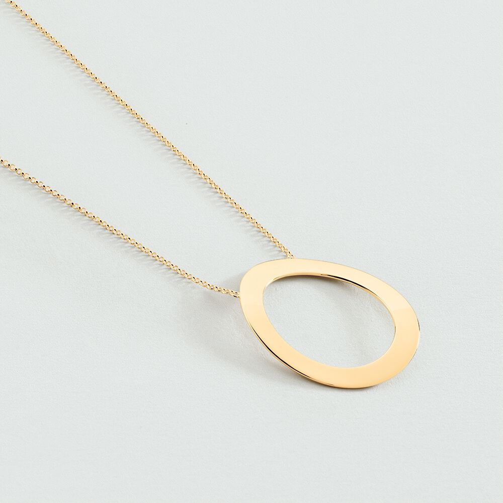 Long necklace LINES - Golden - Fine Lines  | Agatha