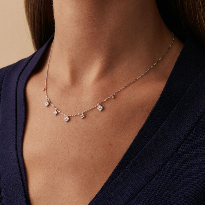 Choker necklace BELOVED - Crystal / Silver - All jewellery  | Agatha