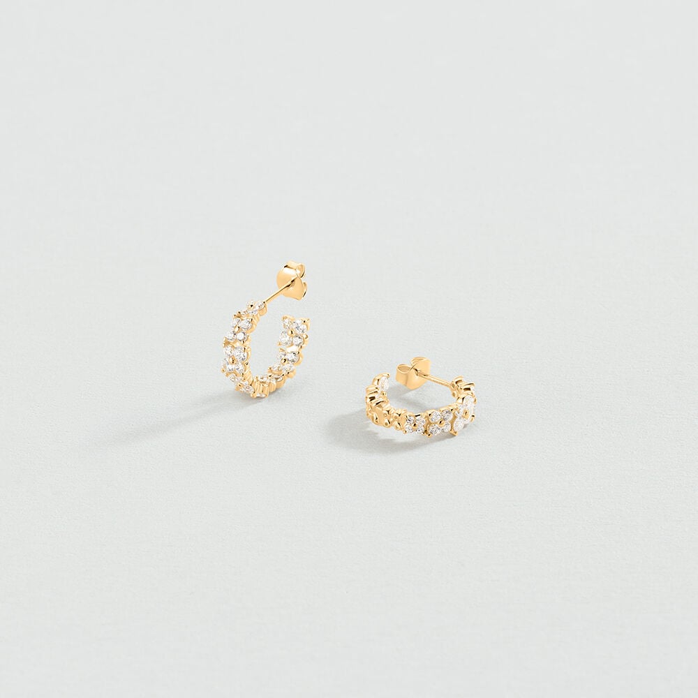 Hoops BELOVED - Crystal / Golden - Earrings  | Agatha