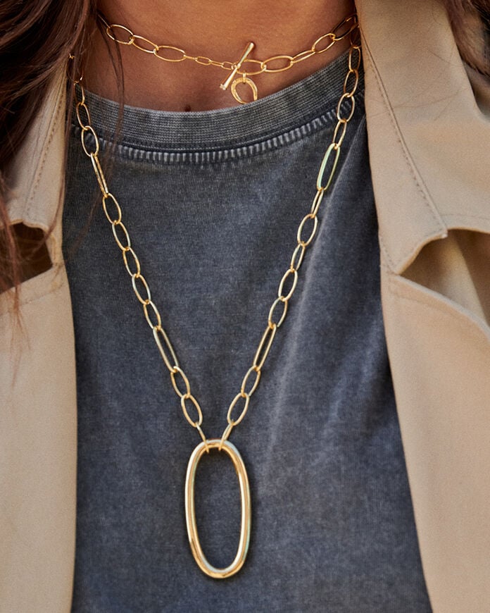 Long necklace CHAIN - Golden - All jewellery  | Agatha