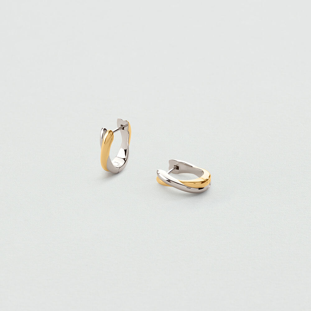 Hoops MABILLON TWO-TONE - Silver / Gold - Earrings  | Agatha