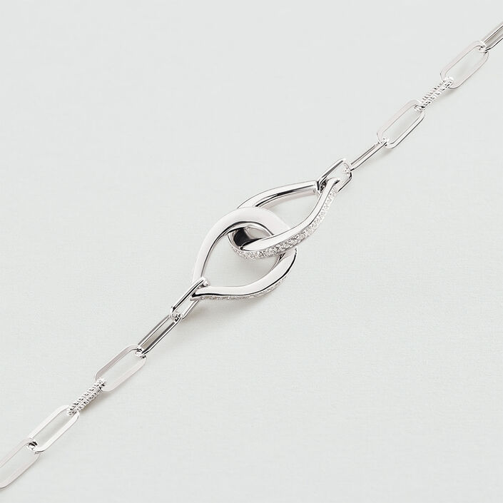 Link bracelet GEMINI - Crystal / Silver - All jewellery  | Agatha