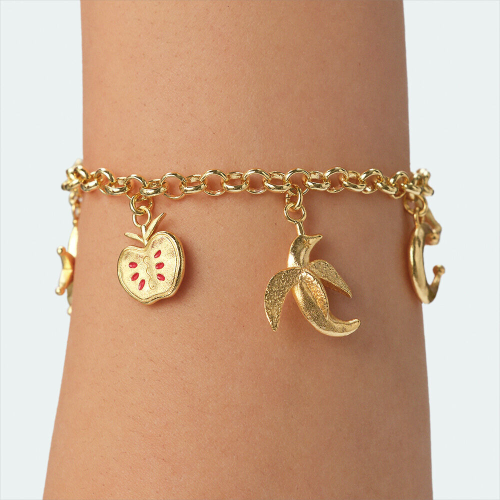 Link bracelet PANGEA - Golden - Bracelets  | Agatha
