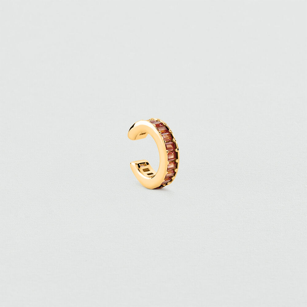 Earcuff LUCKY - Burgundy / Golden - Earrings  | Agatha