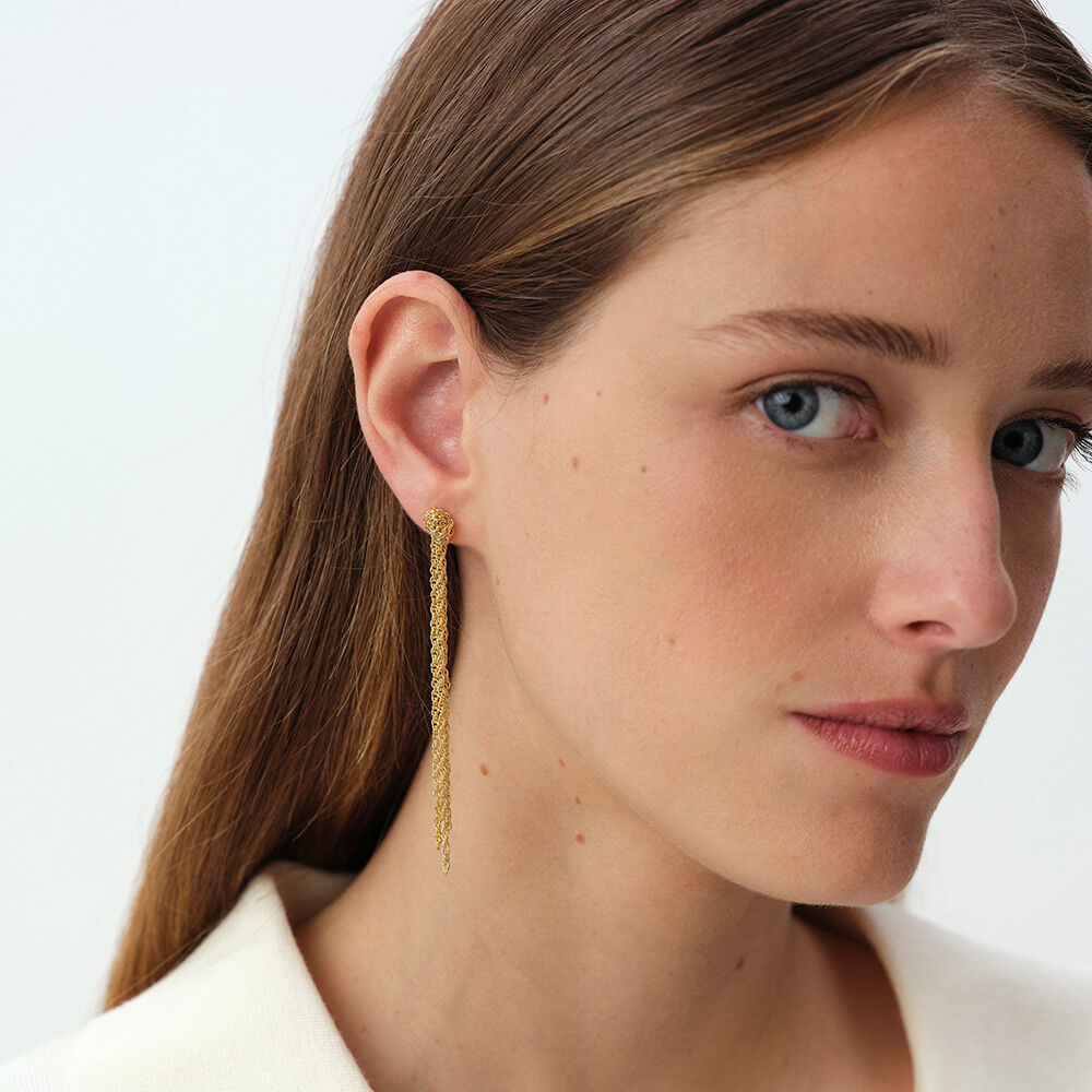 Long earrings SOLFERINO - Golden - Earrings  | Agatha