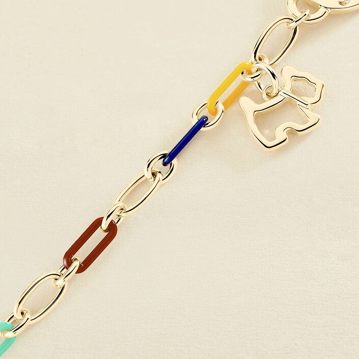 Link bracelet CHIEN - Multicolor / Gold - All bracelets  | Agatha