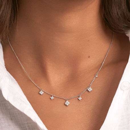 Choker necklace BELOVED - Crystal / Silver - All jewellery  | Agatha