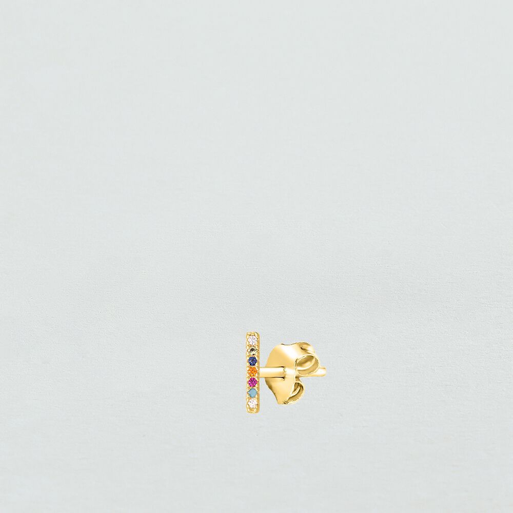 Piercing stud RAINBOWS - Multicolor / Gold - Piercings  | Agatha