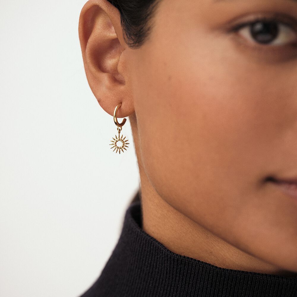 Hoop piercing MIX& MATCH - Golden - Genuine silver  | Agatha