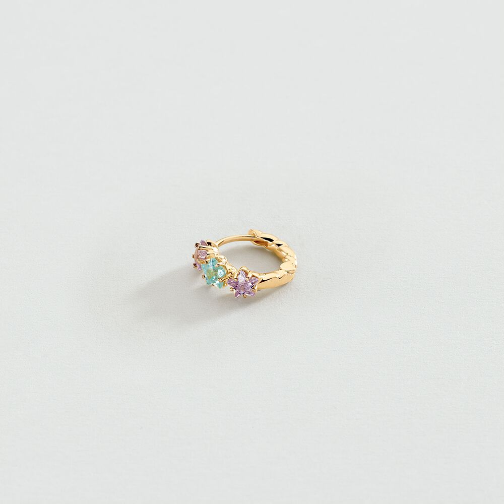 Hoop piercing SPACEAGE - Multicolor / Gold - Hoop piercing  | Agatha