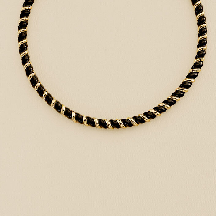 Choker necklace SESHA - Black / Gold - All jewellery  | Agatha