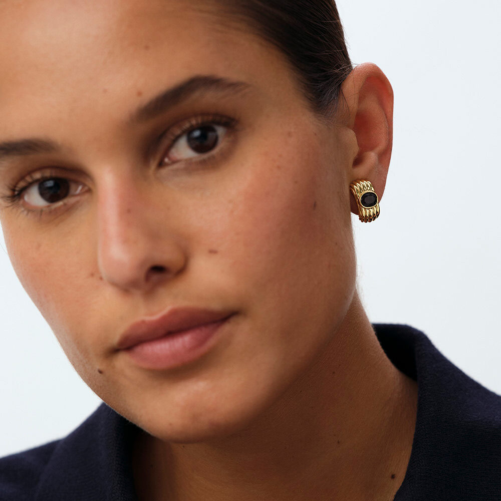 Long earrings HAUSSMANN - Brown / Gold - Earrings  | Agatha