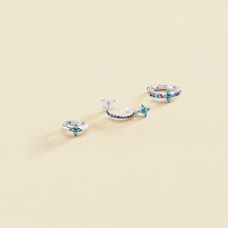 Hoop piercing BELOVED - Multicolor / Silver - All jewellery  | Agatha