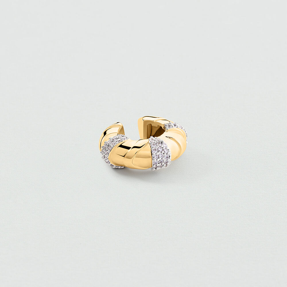 Ear cuff MARIA POMBO - Crystal / Golden - Ear cuff  | Agatha