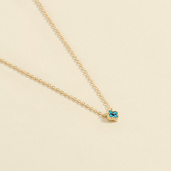 Choker necklace BELOVED - Turquoise / Gold - All jewellery  | Agatha