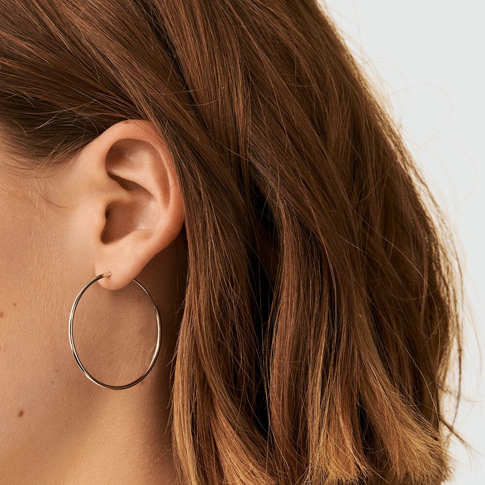 Hoops CREOLA - Silver - Earrings  | Agatha