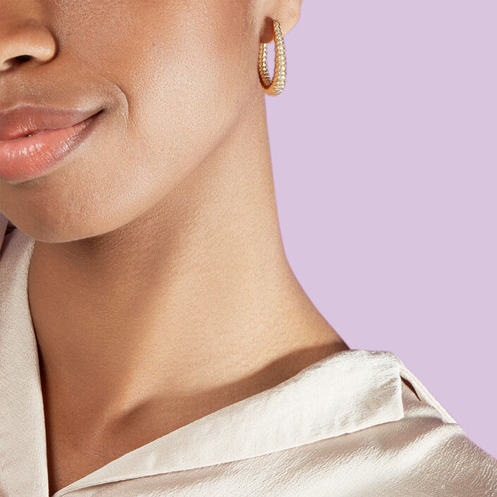 Hoops HARMONIE - Golden - All earings  | Agatha