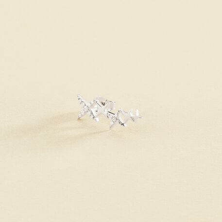 Piercing stud SHINING - Crystal / Silver - All jewellery  | Agatha