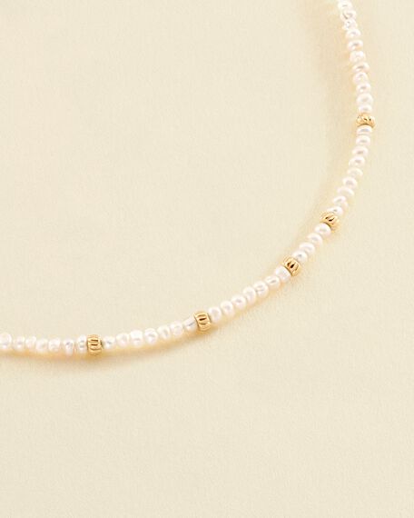 Choker necklace DIONE - Pearl / Gold - All jewellery  | Agatha