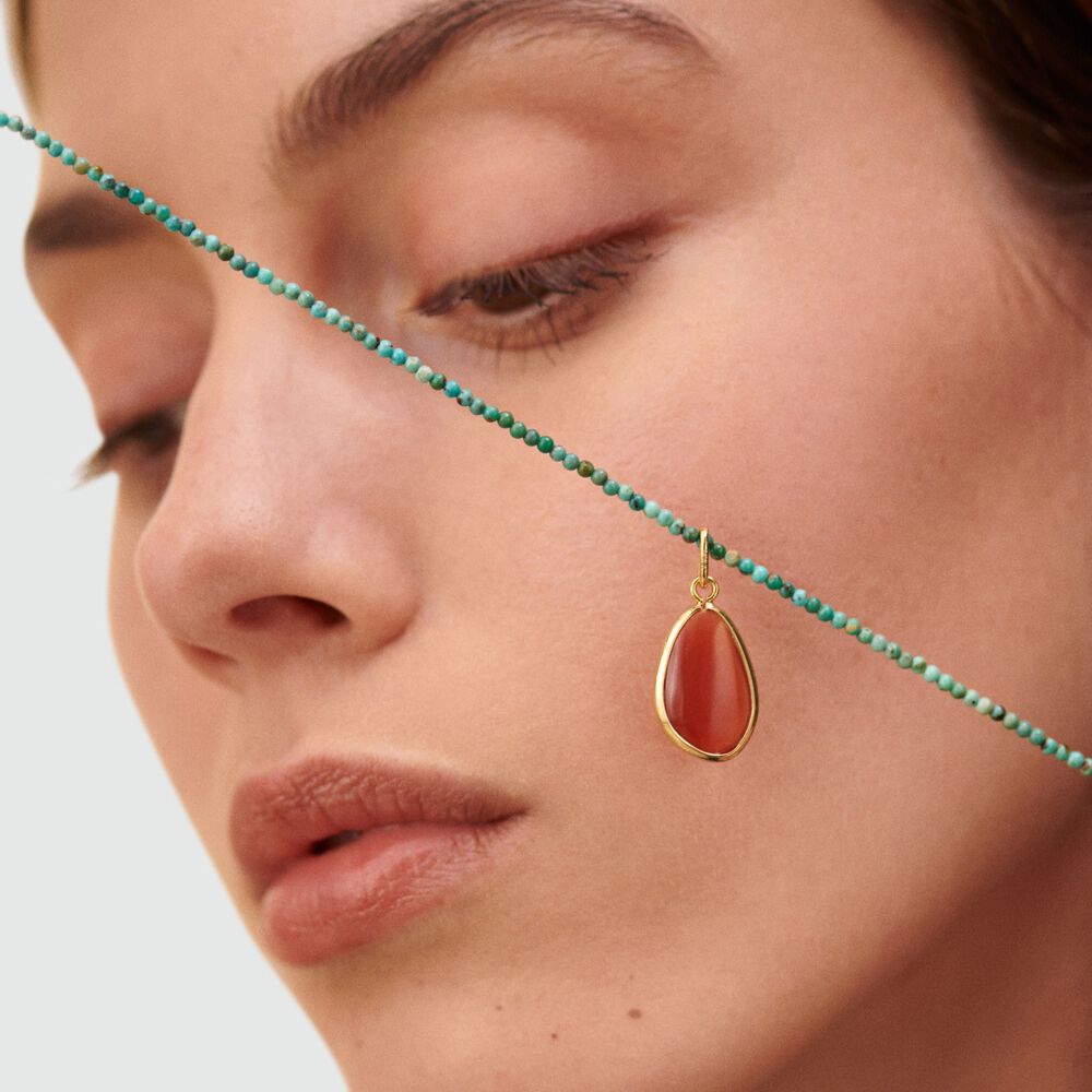 Pendant NATURAL STONE - Cornelian - Jewellery  | Agatha