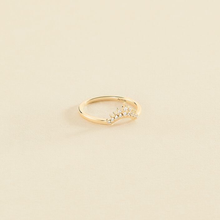 Thin ring LUCKY EYE - Crystal / Golden - All jewellery  | Agatha