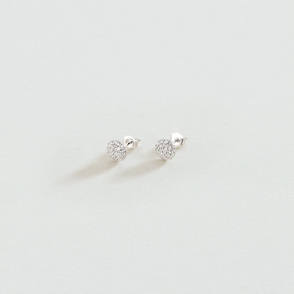 Stud earrings CRYSTAL - Crystal / Silver - Earrings  | Agatha