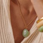 Pendant TORSADES - Green / Golden - All jewellery  | Agatha