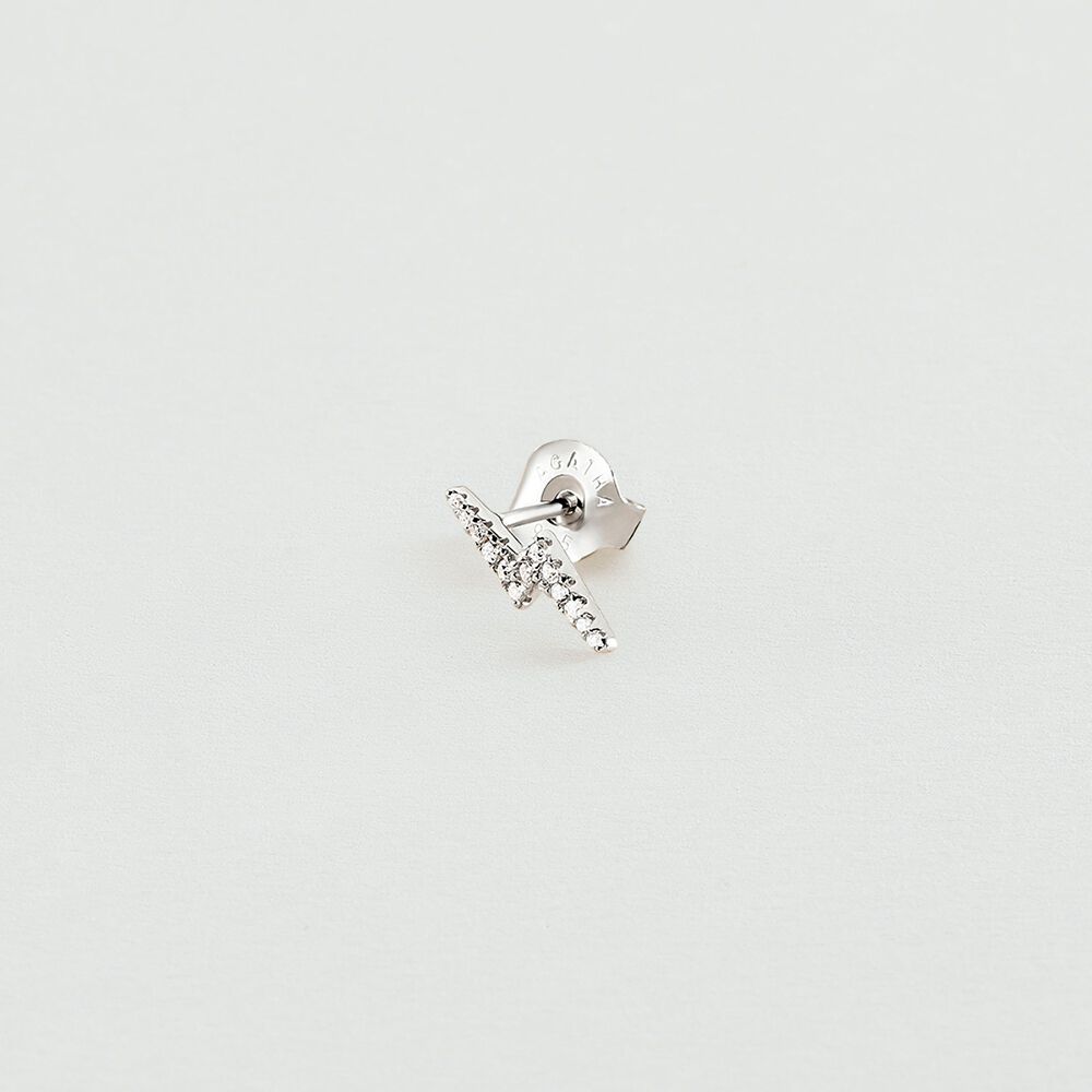 Piercing stud ECLAIR - Crystal / Silver - Jewellery  | Agatha