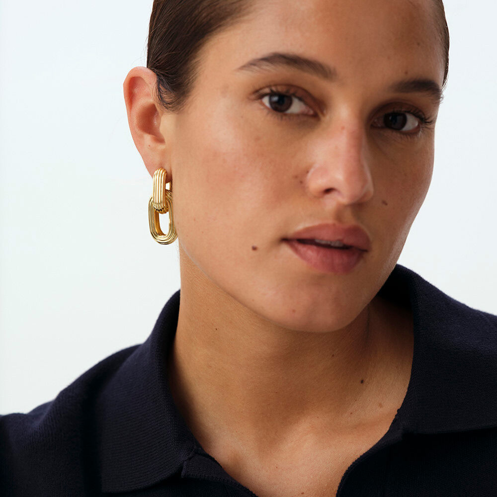Hoops HAUSSMANN - Golden - Earrings  | Agatha