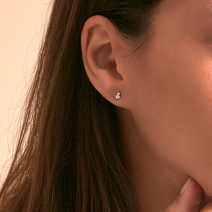 Stud earrings PLEIADES - Crystal / Silver - All earings  | Agatha