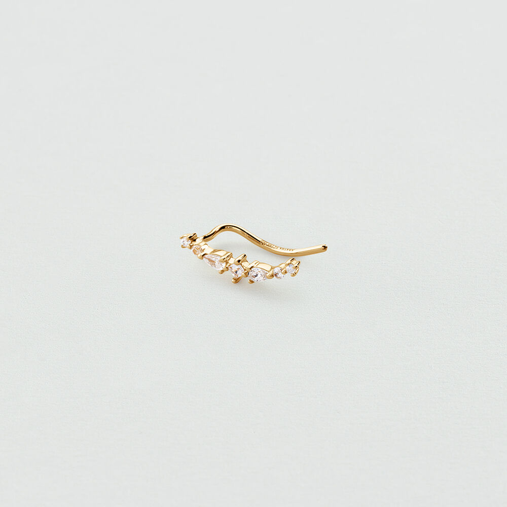 Stud earrings PAV&Eacute; WING MIX & MATCH - Crystal / Golden - Earrings  | Agatha