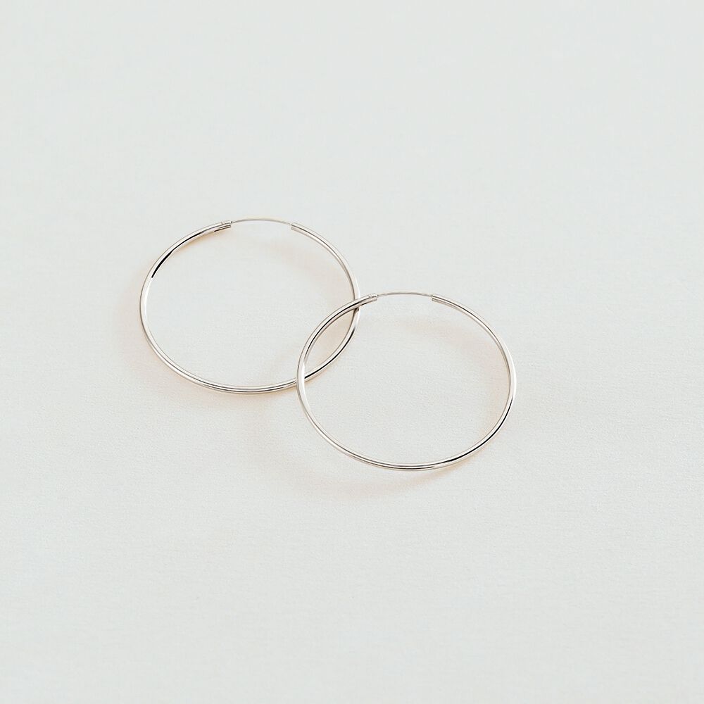 Hoops CREOLA - Silver - Earrings  | Agatha