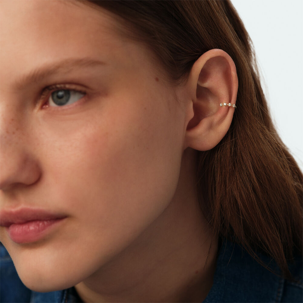 Fake piercing MIX & MATCH - Crystal / Golden - Genuine silver  | Agatha