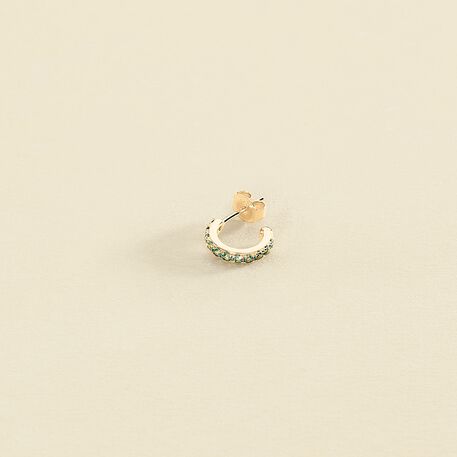 Hoop piercing PAVA - Turquoise / Gold - All jewellery  | Agatha