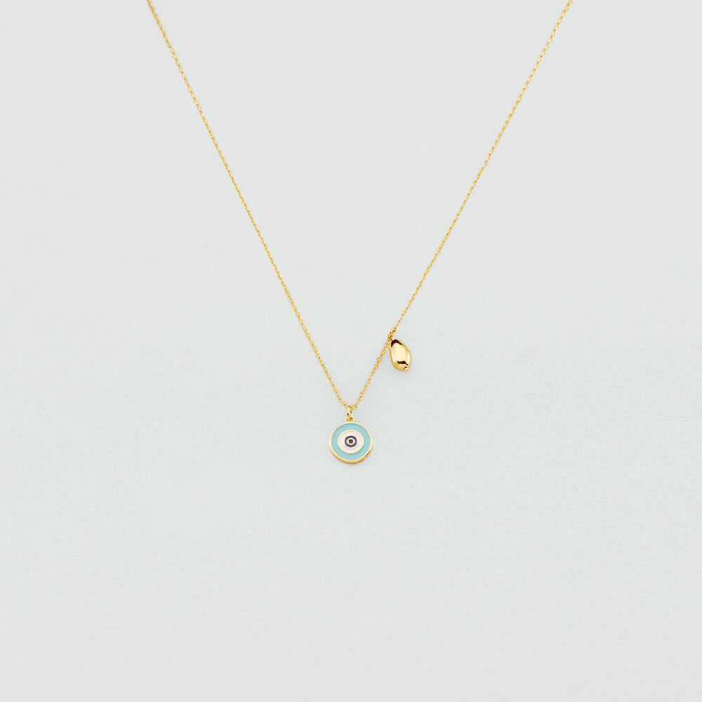 Choker necklace CYCLADES - Turquoise / Gold -   | Agatha
