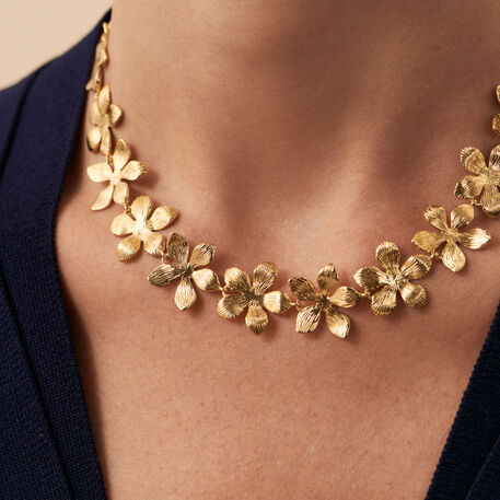 Choker necklace BLOOM - Golden - All jewellery  | Agatha
