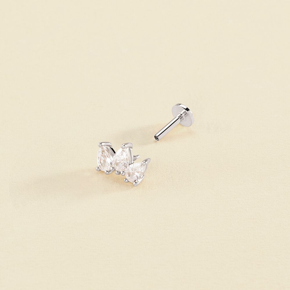 Piercing Helix & Tragus EAR1PIA - Crystal / Silver - All jewellery  | Agatha