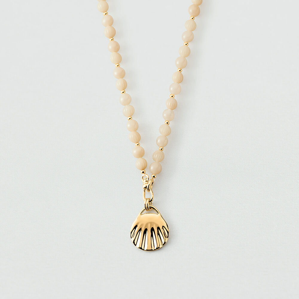 Mid-length necklace MADELEINE - Ivory / Gold - Mid-length necklace  | Agatha