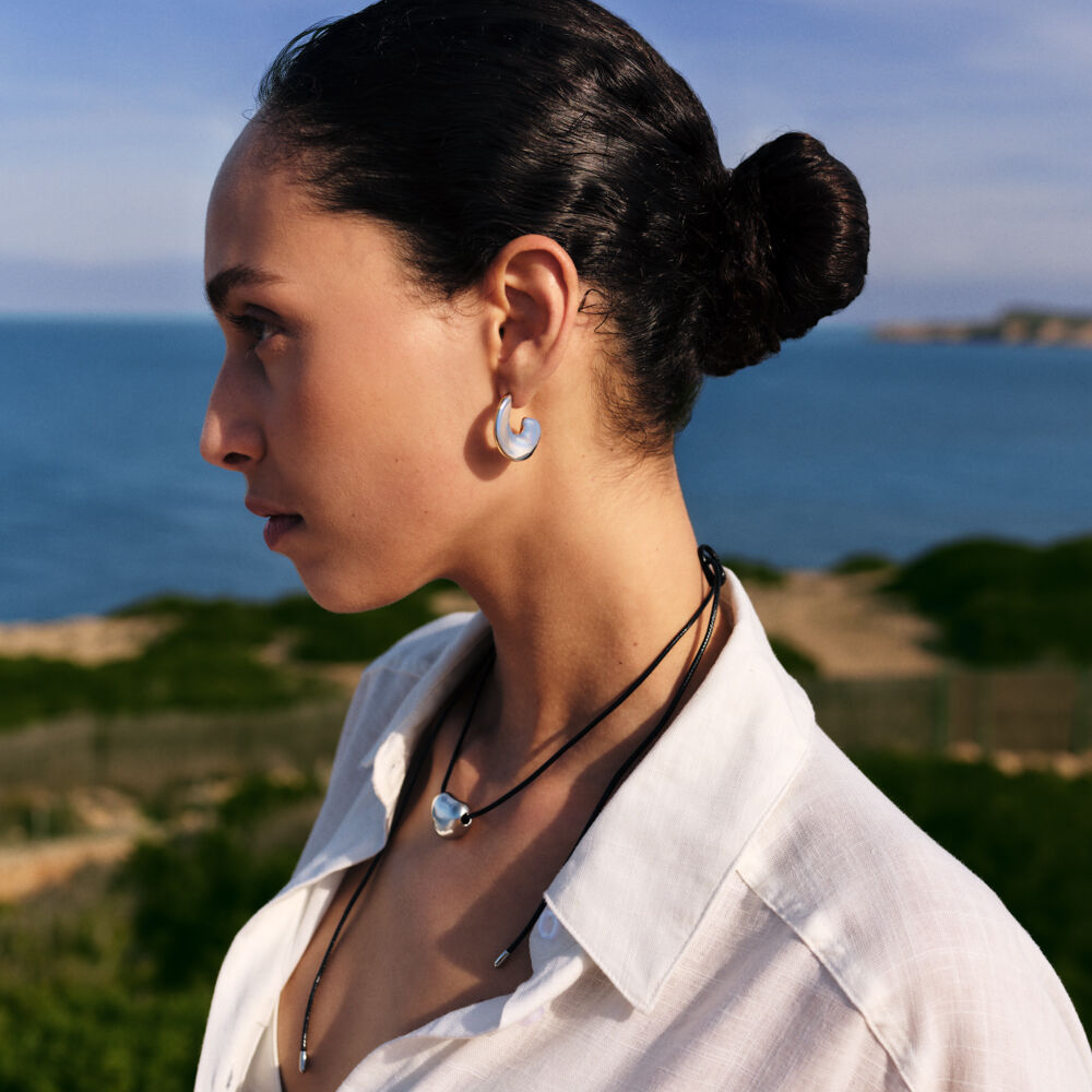 Long necklace ODYSSEE - Black / Silver - Long necklace  | Agatha
