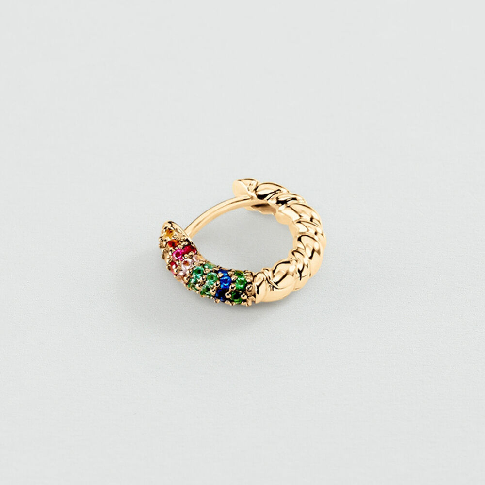 Hoops MIX & MATCH - Multicolor / Gold - Genuine silver  | Agatha
