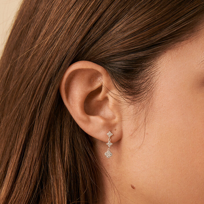 Long earrings BELOVED - Crystal / Silver - All earings  | Agatha