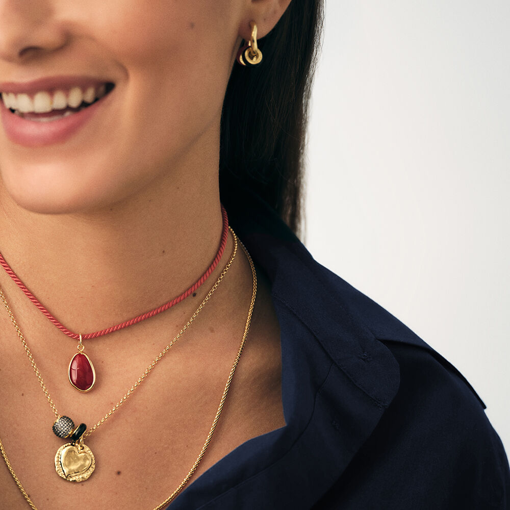 Pendant PAVÉ BALL - Gold / Gun - All Talismans  | Agatha