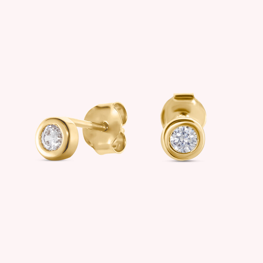 Stud earrings BRILLANT - Crystal / Gold - All earings  | Agatha