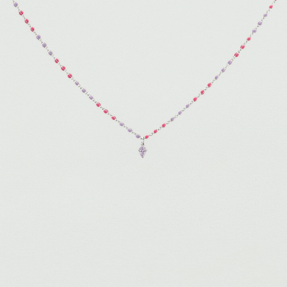 Choker necklace SMARTY - Pink / Purple - Choker necklace  | Agatha
