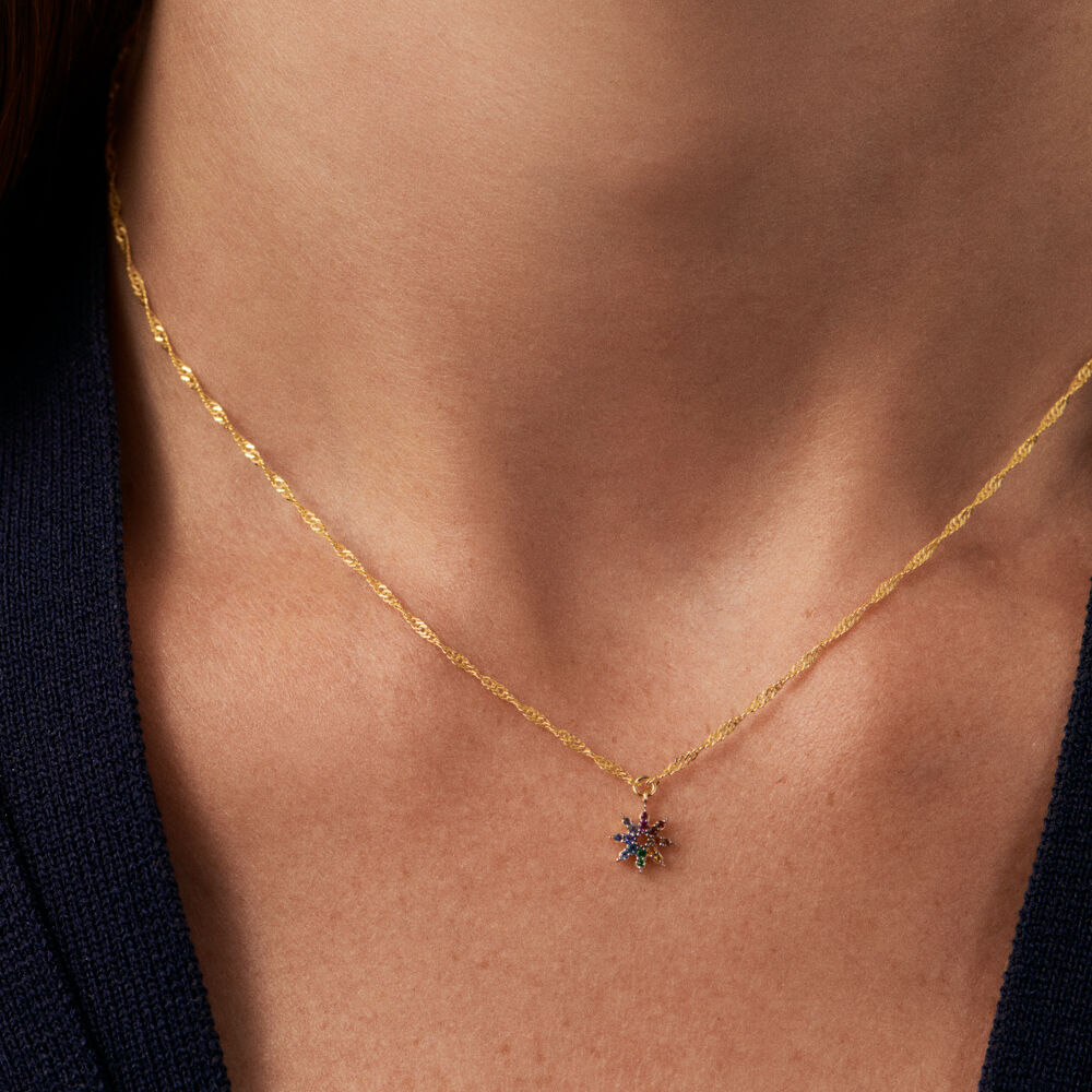 Choker necklace SPACEAG - Multicolor / Gold - Choker necklace  | Agatha