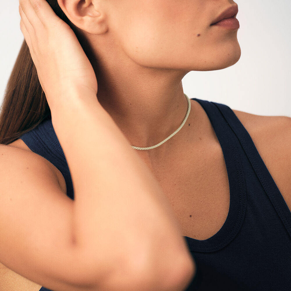Choker necklace CORD - Turquoise - Choker necklace  | Agatha
