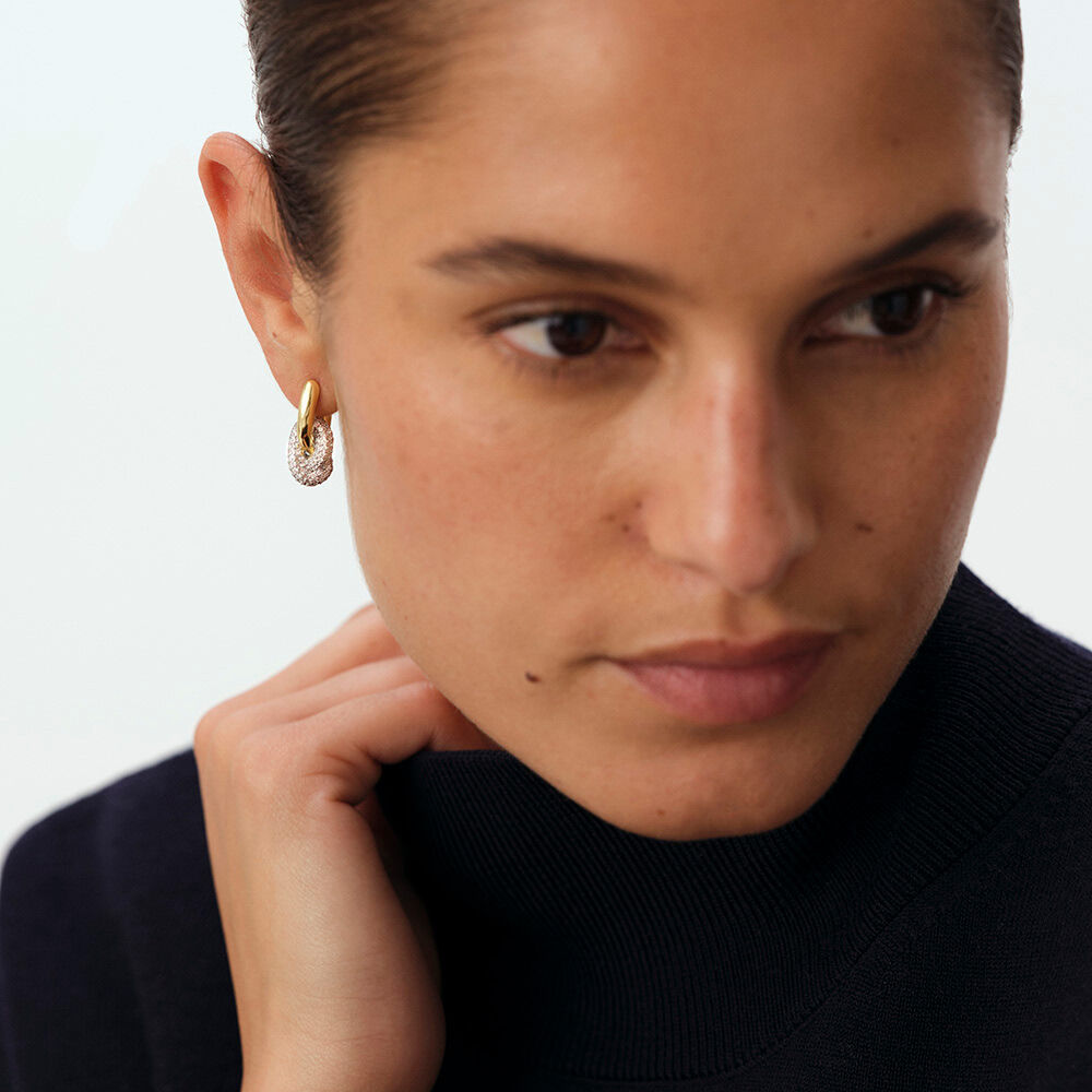 Hoops LOULOU - Crystal / Golden - Earrings  | Agatha