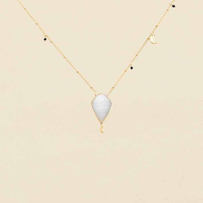 Mid-length necklace CREPUSCULE - White / Gold - All jewellery  | Agatha
